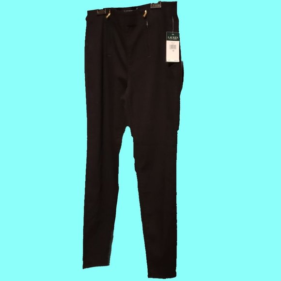 NWT Ralph Lauren Two Zipper Stretchy Pants - Sz 10 - Picture 2 of 7